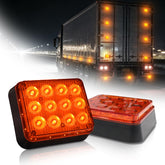 GZLDZN amber emergency strobe light close-up with 12 LEDs for high visibility