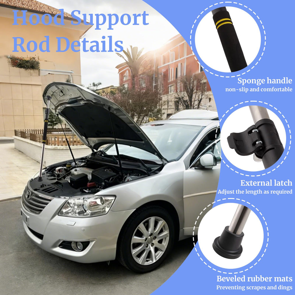 Gzlozak hood prop rod foam-handle offers comfortable grip