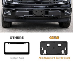 GZSH frame mounted on F-150 front bumper in daylight.