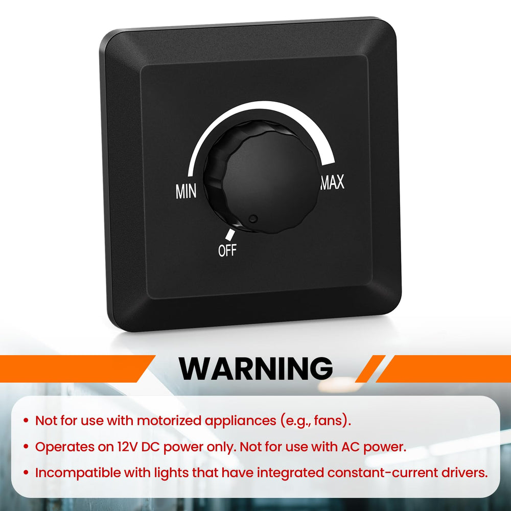 GZV dimmer panel-mount in-dash view for flush interior installation