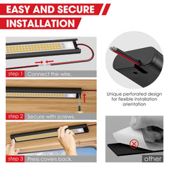 GZV 12V LED light strip features notched wire exit for versatile installation