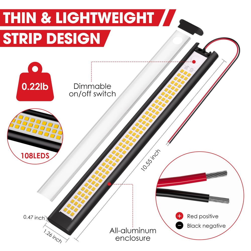 GZV 12V LED light strip ideal for enclosed spaces like trailers and RVs