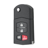 GZXNKEY Mazda key fob remote with blade, ready for DIY replacement.