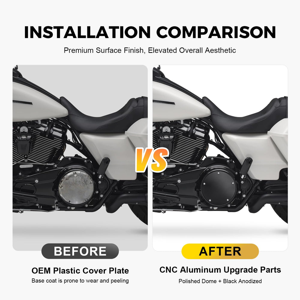 GZYF clutch cover integration on Dyna Softail offers clean lines