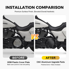 GZYF clutch cover integration on Dyna Softail offers clean lines