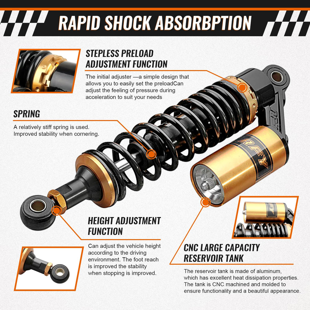 GZYF nitrogen-charged shock improves stability on rough terrain