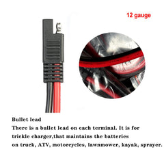 GZZTORES 12in red black wire highlighting polarized polarity for safer hookups.