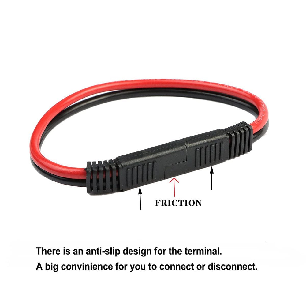 GZZTORES polarized 2-pin connector ensures correct polarity in motorcycle and tractor setups.