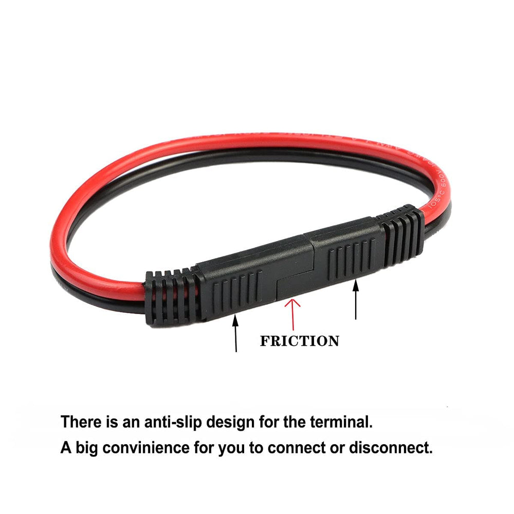 GZZTORES polarized SAE connector close-up with weatherproof seal for outdoor durability.