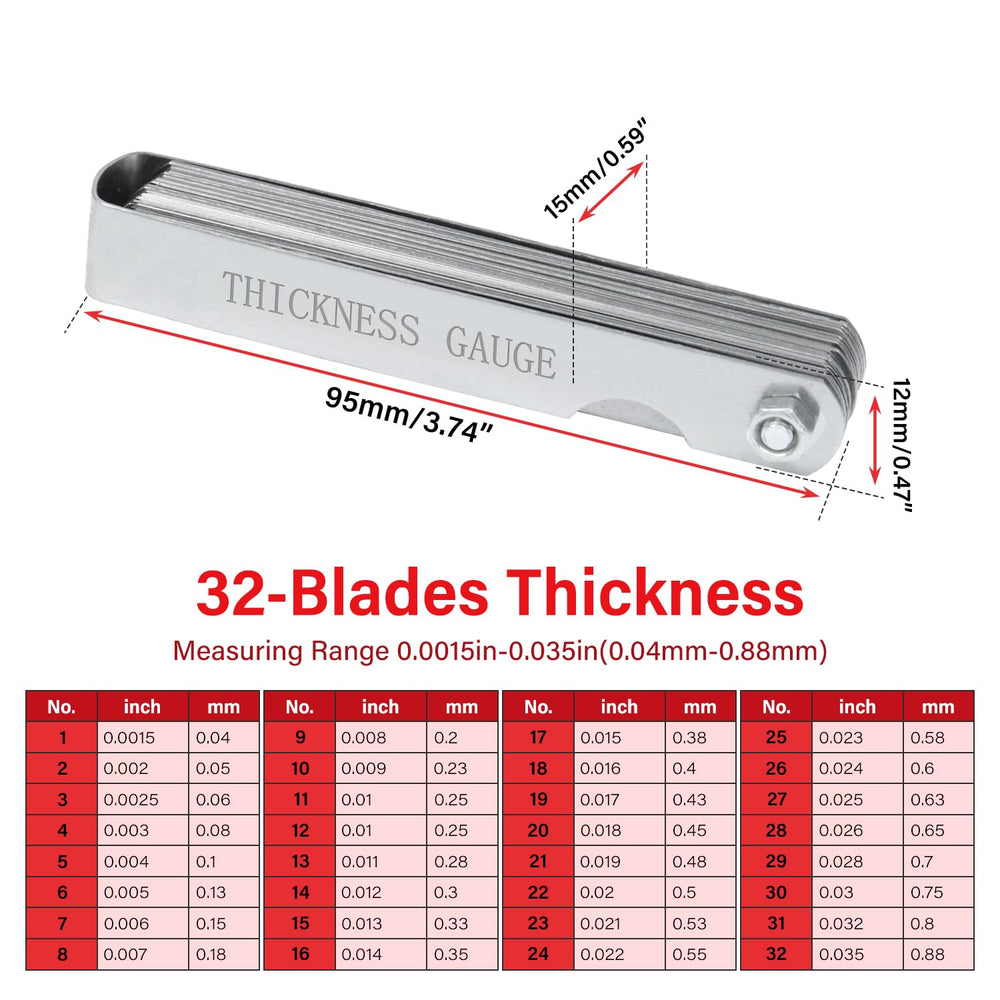 GZZTORES red-handled gap tool for easy grip and control