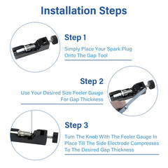 GZZTORES tool shown in use to set a spark plug gap.