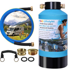 H&G Lifestyles RV water softener unit with 2600 gallons capacity for hard water treatment.