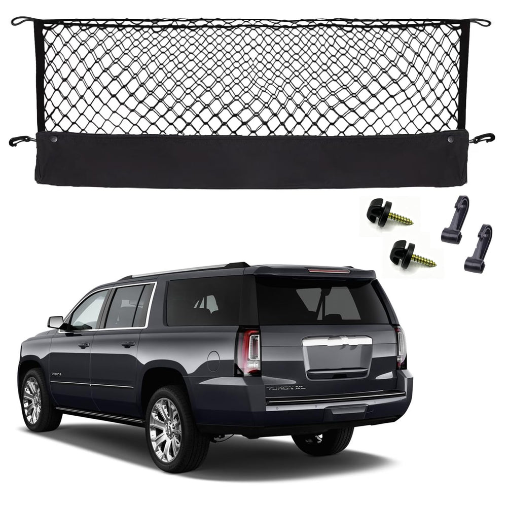 Hacyikee envelope cargo net folded for compact trunk storage and quick setup.