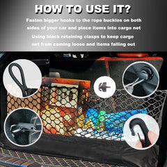 Hacyikee two ways use cargo net offers versatile storage options