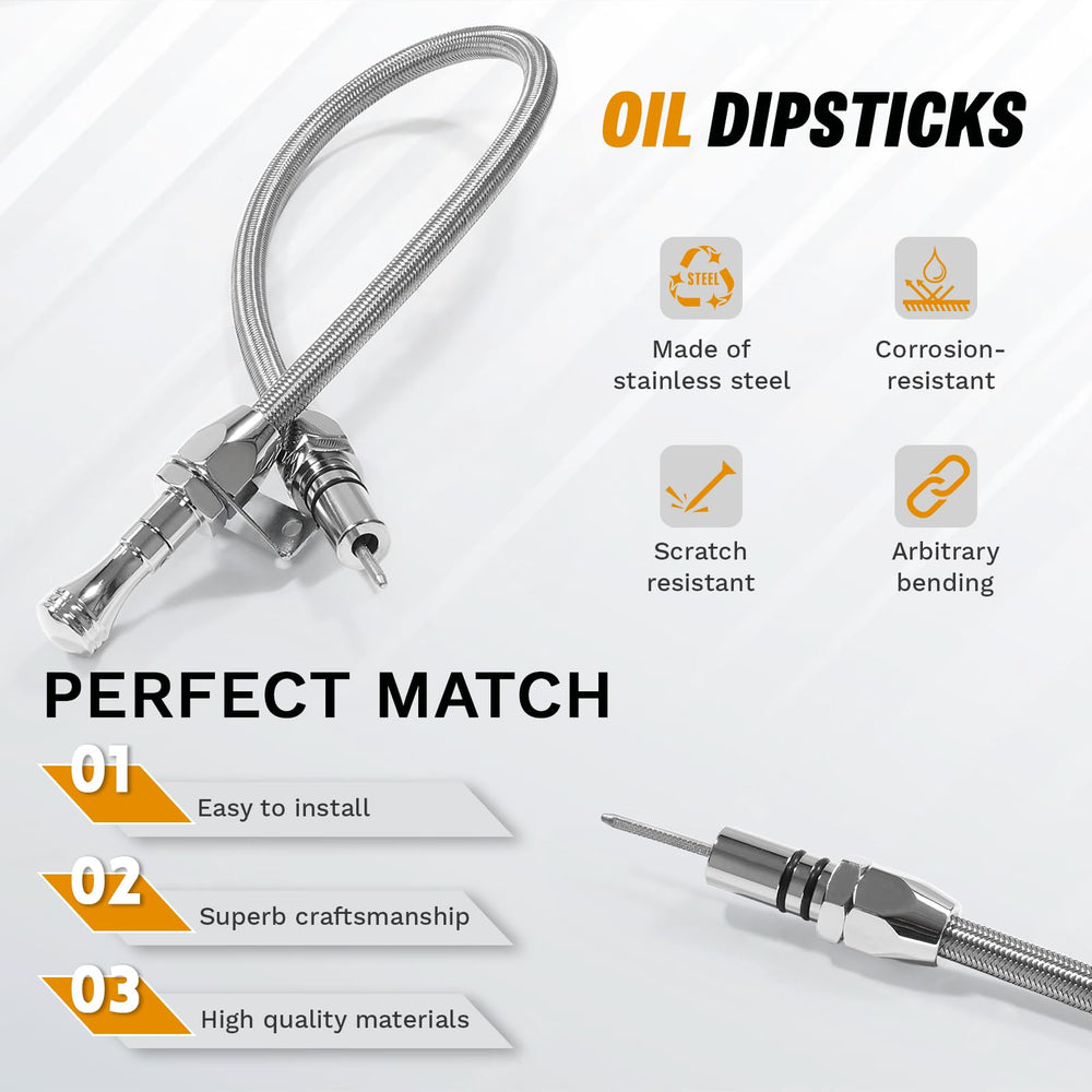 HAHAHA TH700R4 dipstick shows low and full marks for quick checks.
