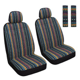 HAIYAOTIMES Baja saddle blanket front seat cover adds color and protection.