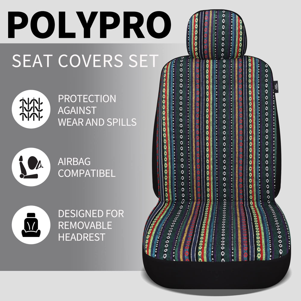 HAIYAOTIMES multicolor baja pattern seat cover refreshes car interiors.