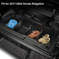HAKA TOUGH trunk divider cargo-organization setup in bed emphasizing easy access.