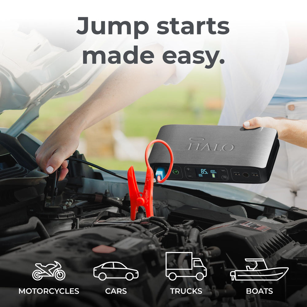 HALO Bolt Air built-in air compressor inflates tires, balls, and more.