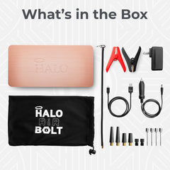 HALO Bolt Air with interchangeable nozzle kit for tires and balls