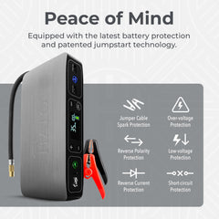 HALO Bolt Air USB power bank charges devices on long trips.