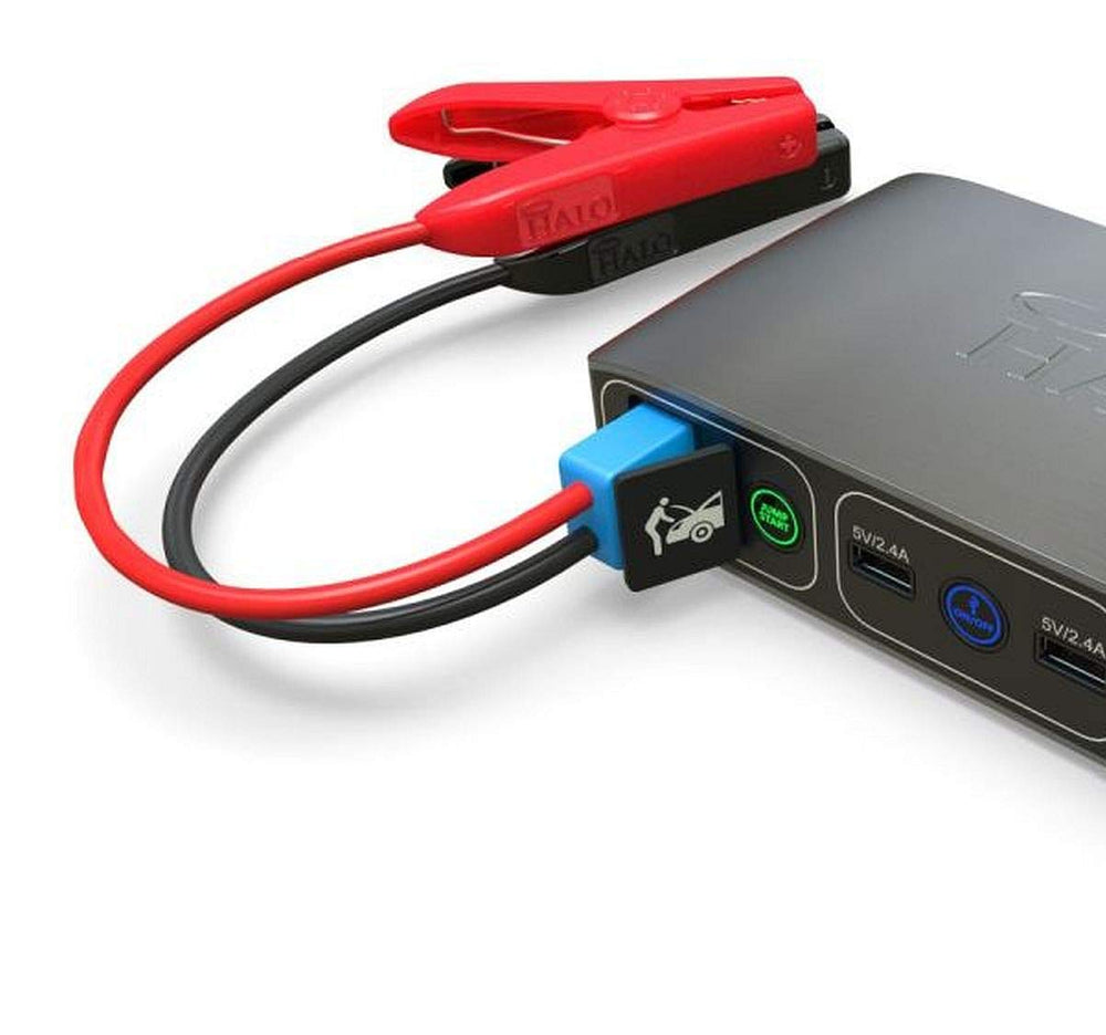 Halo Bolt Mini Jumper Cables fit neatly into emergency kits for roadside readiness.