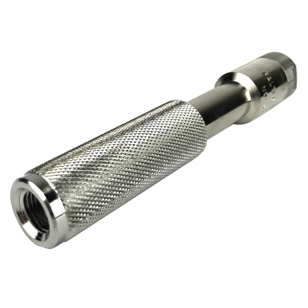 Haltec 377 lock-on action air chuck locks securely during use.