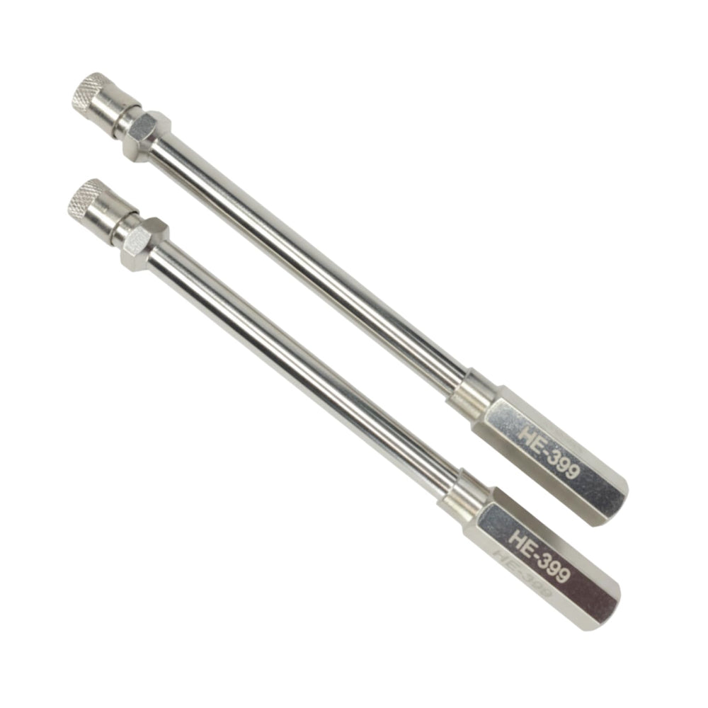 Haltec universal Schrader valve extension fits dual wheels and trailers.