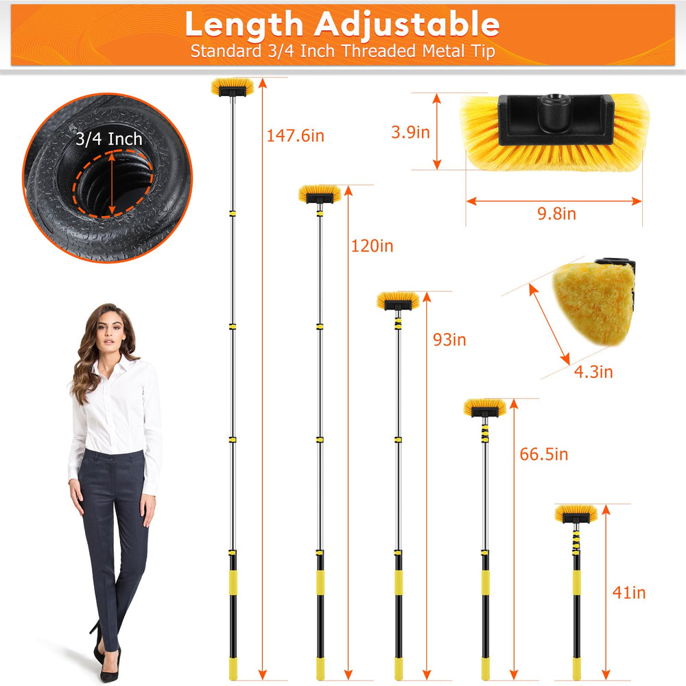 Hammrit telescopic pole with four-flap locking for precise adjustment