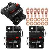 Hamolar 3Pack 300A circuit breaker front view with reset button for reliable protection