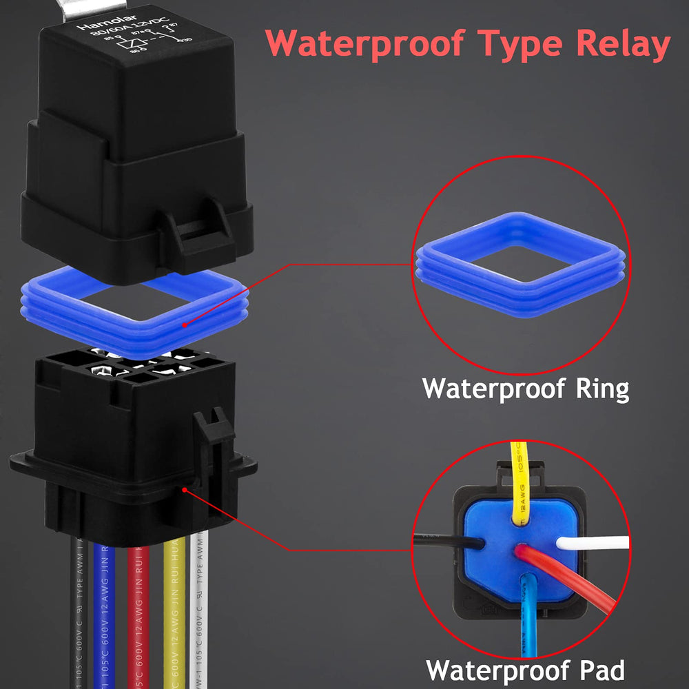 Hamolar 5-pin SPDT relay pinout illustrates versatile switching options.