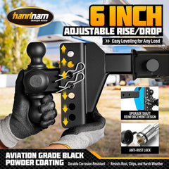 Handnam 2-inch receiver hitch fits standard trailers and equipment