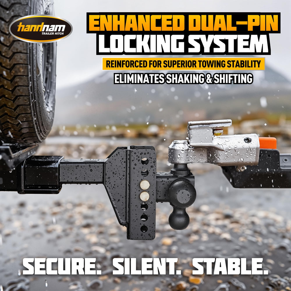 Handnam dual anti-theft pins locks deter theft during stops.