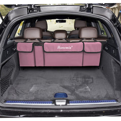 Hanemia backseat installation view shows universal fit for SUVs, trucks, and vans.