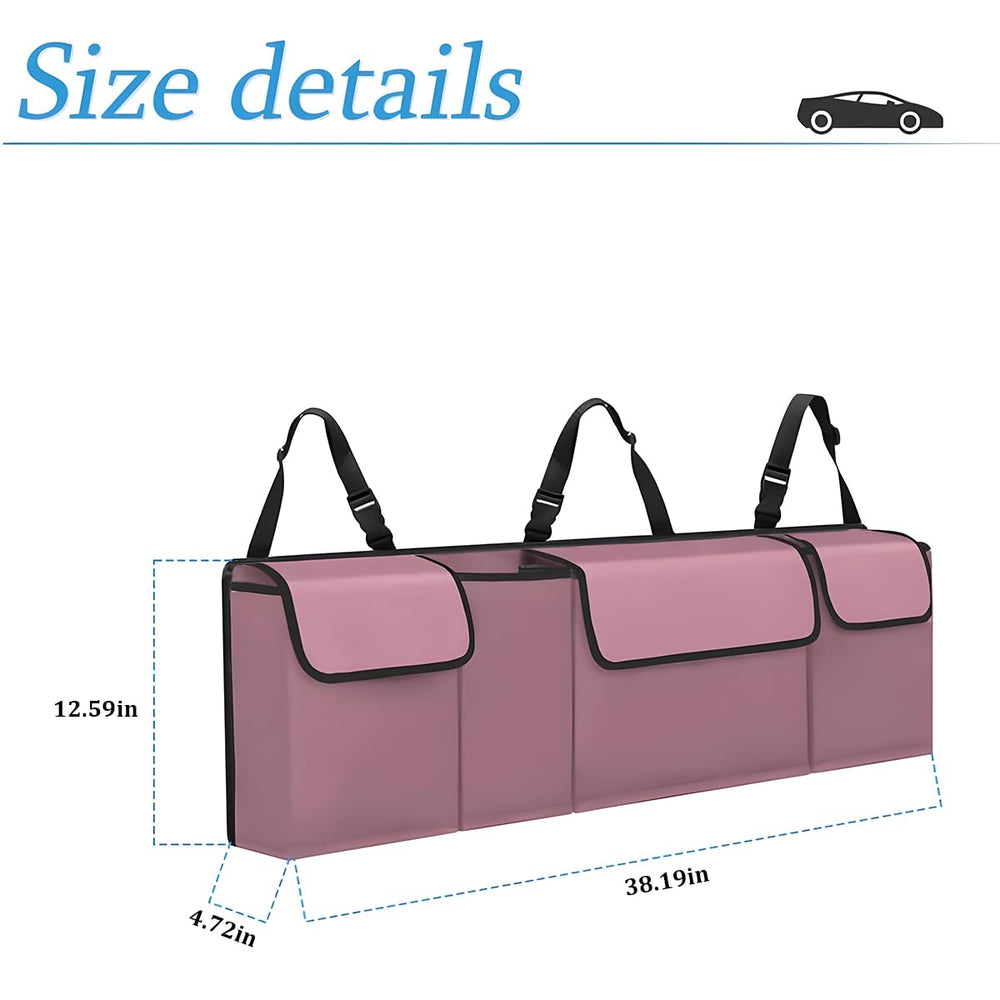 Hanemia trunk organizer folded design demonstrates compact storage when not in use.