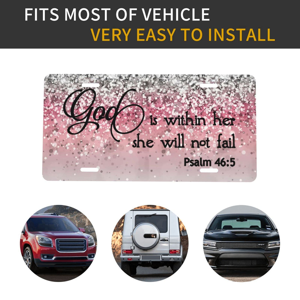 HANGWWZQ rust-resistant license plate withstands rain and sun while remaining legible.