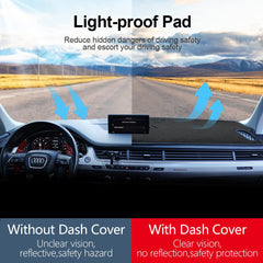 HanLanKa easy-install Velcro tabs keep the dash mat secure during daily use.