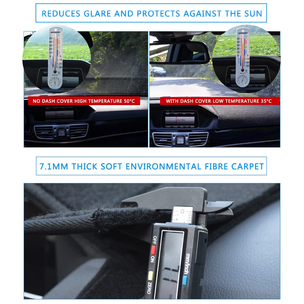 HanLanKa custom-fit dash mat ES350 helps protect the dash from sun damage.