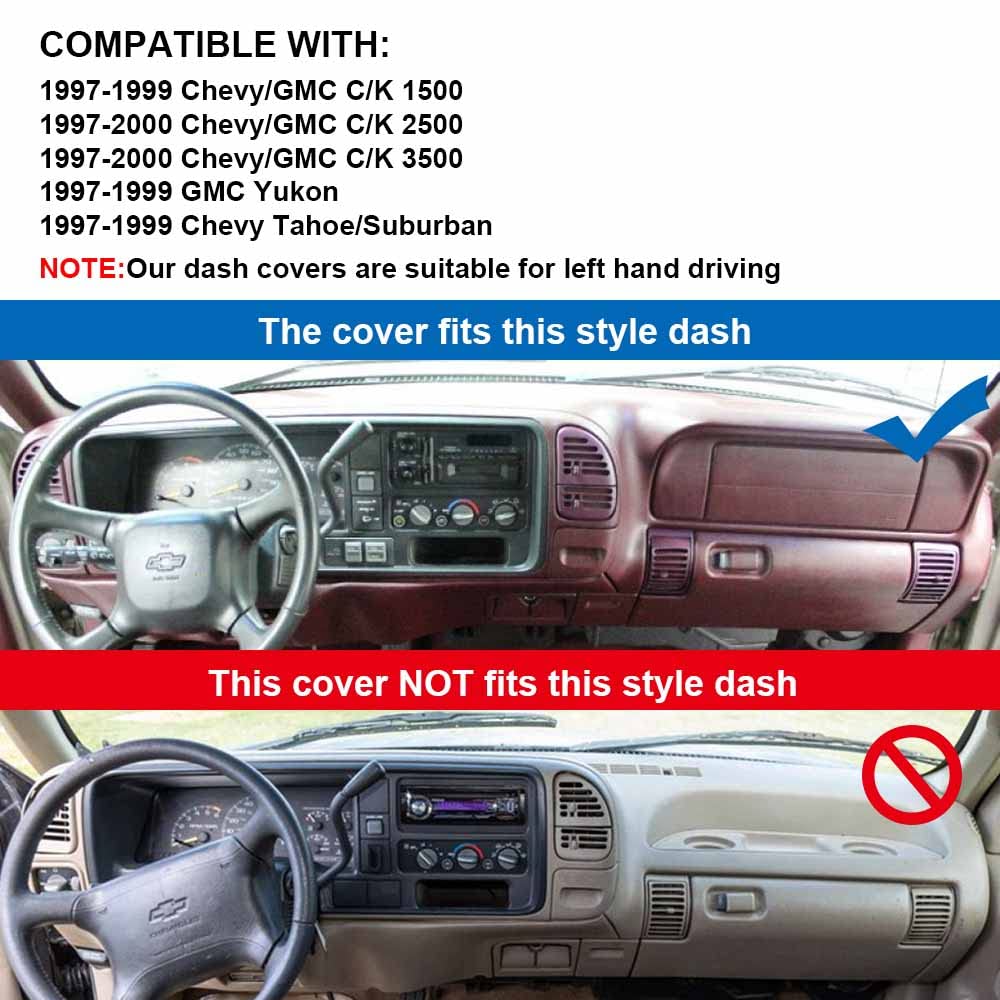 HanLanKa dash cover designed for 1997-1999 Tahoe/Yukon/Suburban for a seamless look.
