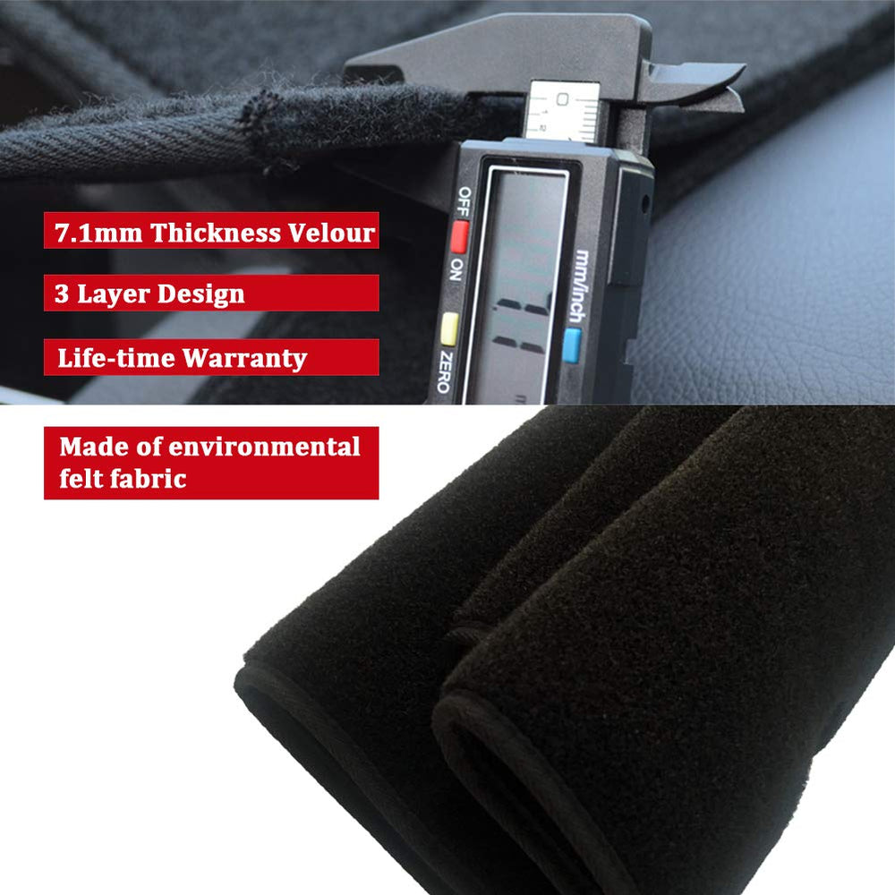 HanLanKa dash cover for Silverado LTZ 2007-2013 reduces glare and preserves interior.