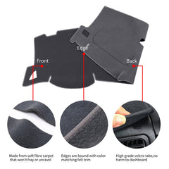 HanLanKa dash cover installs in minutes with included Velcro tabs.