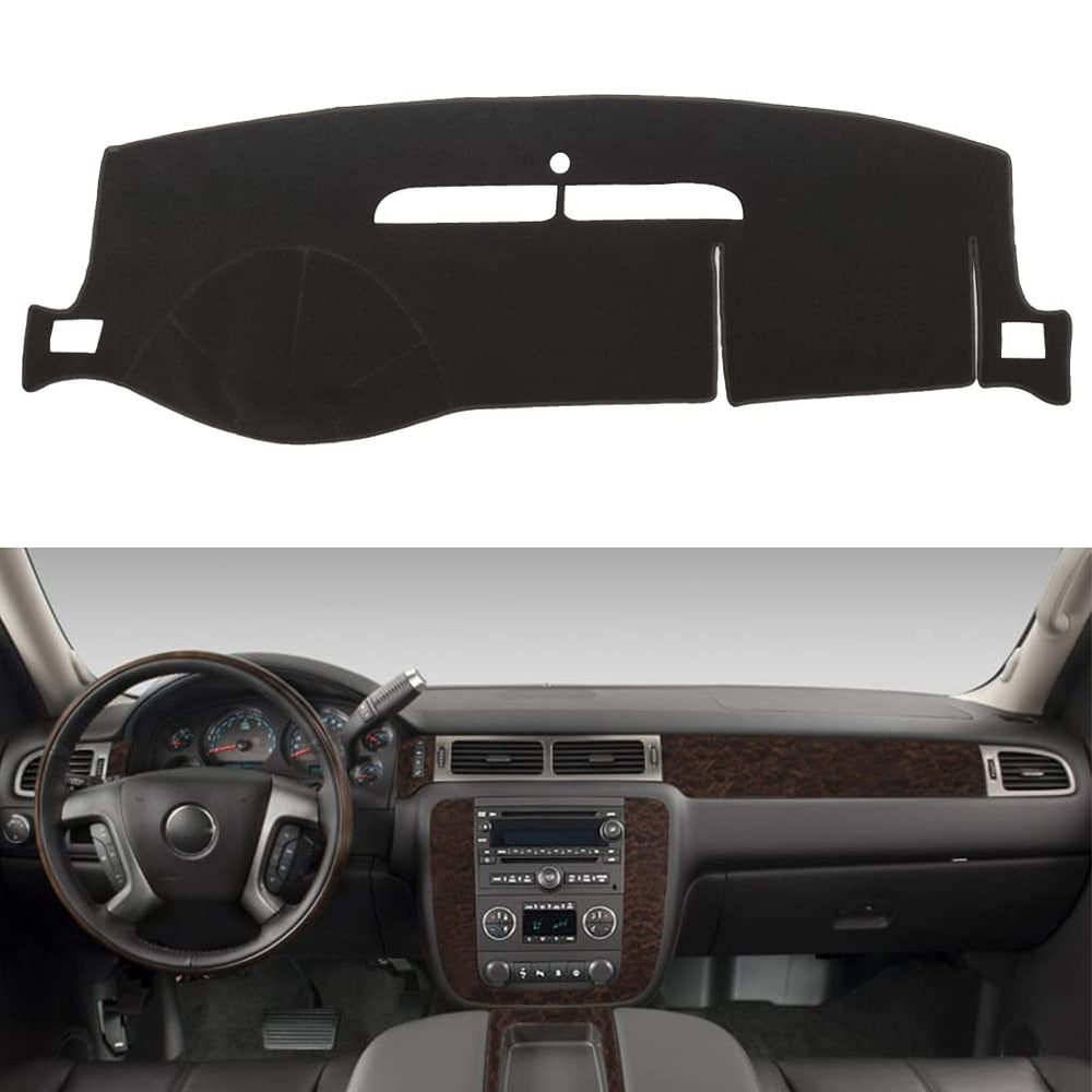 HanLanKa dashboard cover for Chevy Tahoe 2007-2014 shields the dash from sun damage.