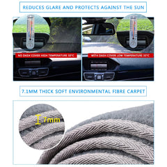 HanLanKa dash cover detail highlighting pre-cut vents and speaker-friendly breathable material.