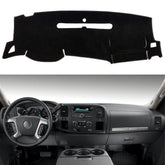 HanLanKa dashboard cover for GMC Sierra and Silverado shows a custom-fit dash protection against sun damage.