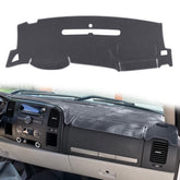 HanLanKa dashboard cover for GMC Sierra and Silverado with two glove boxes protects the dash.