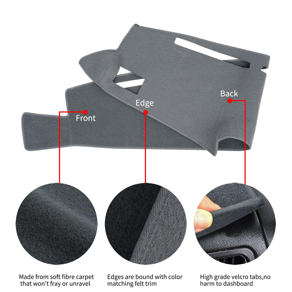 HanLanKa dashboard cover for Toyota 4Runner 89-95 reduces sun glare and protects surface.