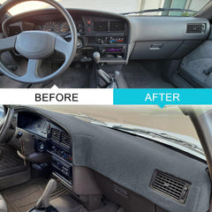 HanLanKa dashboard cover for Toyota 4Runner 89-95 demonstrates simple Velcro installation.