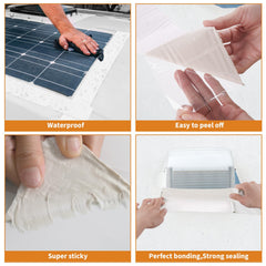 Hanotic tape applied on metal and wood surfaces for durable weatherproof performance