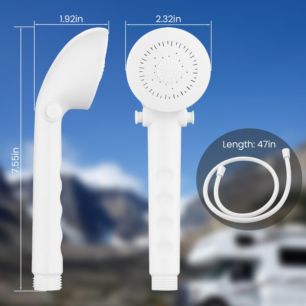 Hansengroyi 47in hose offers flexible reach for RV showers.