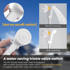 Hansengroyi water-saving trickle valve helps conserve water during showers.